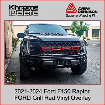 Ford F150 Raptor Grill Lettering Overlay Decal 2021-2024 • $39.99