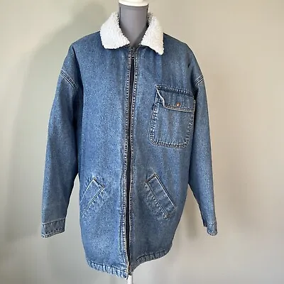 $50 • Buy VINTAGE 80s LEVIS Sherpa Lined Denim Trucker Chore Jacket SMALL EXCELLENT UC