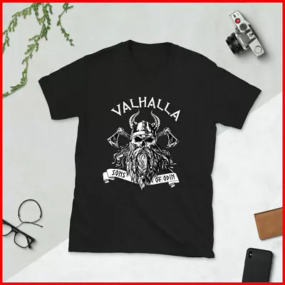 Viking Valhalla Sons Of Odin Norse Nordish Thor Mythology T-Shirt • $18.99