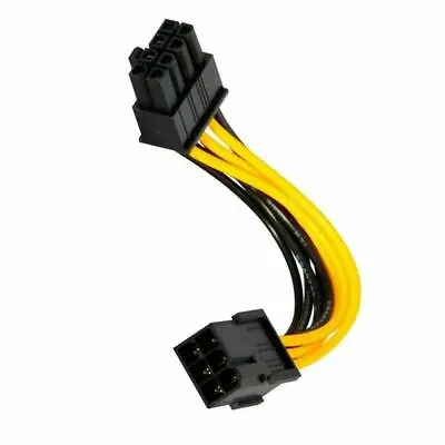 £2.95 • Buy PCI Express PCIe 6 Pin To 8 Pin Graphics Card Power Adapter Jack Cable Wire UK
