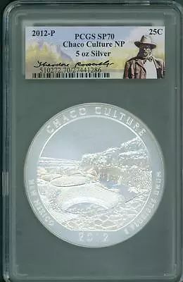 2012-P CHACO CULTURE NP ATB 5 OZ. SILVER PCGS SP70 Theodore Roosevelt SP-70 • $685