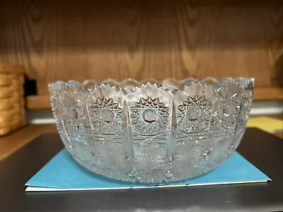 Vtg Queens Lace Bohemian Czech Crystal Bleikristall German Berry Bowl 24%Lead • $85