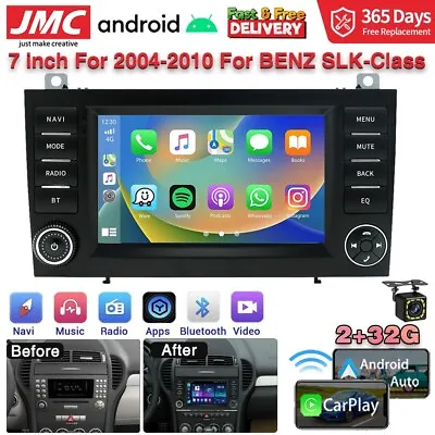 For BENZ SLK-Class R171 2004-10 Android 12 Car GPS Navi Carplay Radio Stereo FM • $199.98