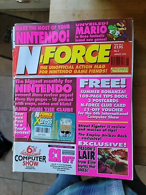 N-Force Issue #2 August 199l(Nintendo) Newsfield  Crashzzap Stable • £5