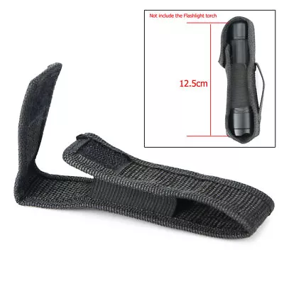 14cm Portable Nylon Holster Holder Pouch Waist Belt Bag For Flashlight Torch • £2.87