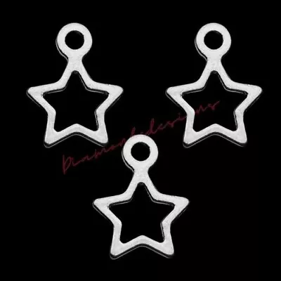 £2.30 • Buy 40 Pcs -  14mm Tibetan Silver Star Charms Stars Beading Craft Jewellery D232