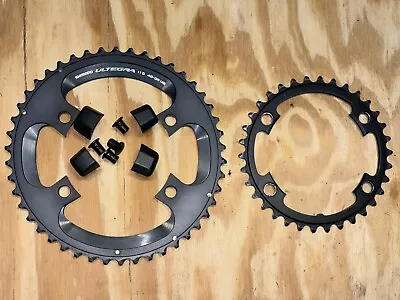 Shimano Ultegra Chainrings 11s 46/34T 4-Bolt Gravel CX With Bolts Fits FC-6800 • $40
