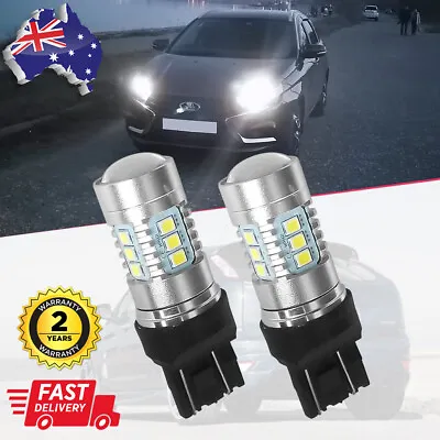 Led Reverse Brake Stop Tail Light Bulb Canbus Error Free Globe T20 12v-24v 7440 • $16.96
