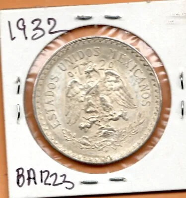 1932 Mexican SILVER 1 Pesos HIGH GRADE CONDITION .3856 (ASW) • $19.95