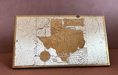 Vintage Wadsworth Metal Cigarette Case TEXAS MAP Travel USA • $28