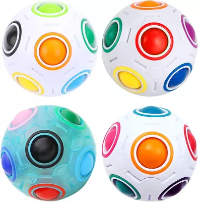 Magic Rainbow Fidget Ball Toy Speed Cube Brain Teaser Stress Relief For All New • £9.91