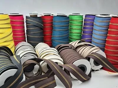 Genuine YKK Zipper Size #5 Metal Zipper Continuous - Tape Only Per Metre • $8