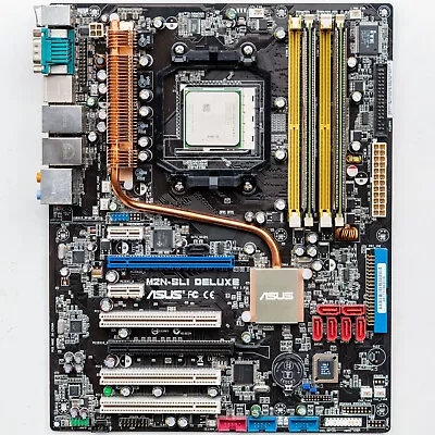 Asus M2N-SLI Deluxe AMD AM2+ Motherboard ATX DDR2 Athlon 64 Windows XP Retro • $69