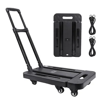 Folding Hand Truck Dolly Cart With Wheels Luggage Cart Trolley Moving 440lbs • $41.88