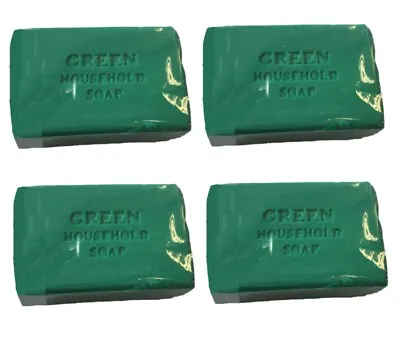 4 X Green Household Laudry Soap Traditional Pre Wash Soap Bar 125g • £5.99