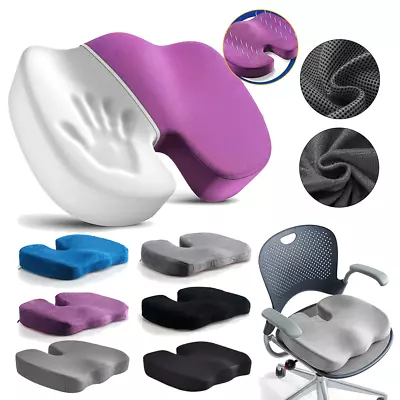 Cushion Seat Pillow Coccyx Orthopaedic Back Pain Relief Memory Foam Office Chair • £10.59