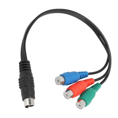 S Video 7 Pin Male To 3RCA Female Cable High Accuracy 7 Pin To AV Cable Soun SDS • £4.24