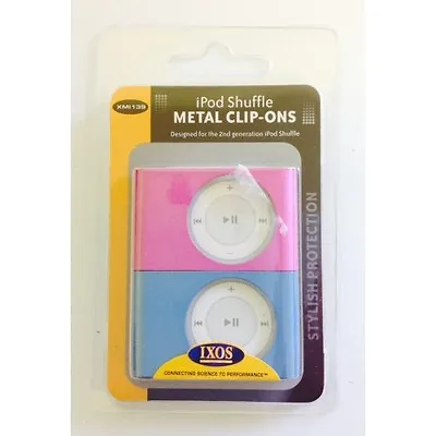 £1.59 • Buy 2 X IPod Shuffle Metal Clip-On Cases Blue Pink IXOS XMI 139