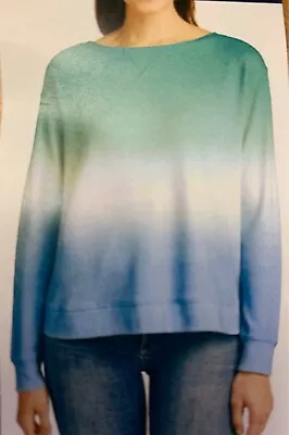 $13.05 • Buy Splendid Waffle Knit Tie Dye Crewneck Pullover Sweater Shirt H52