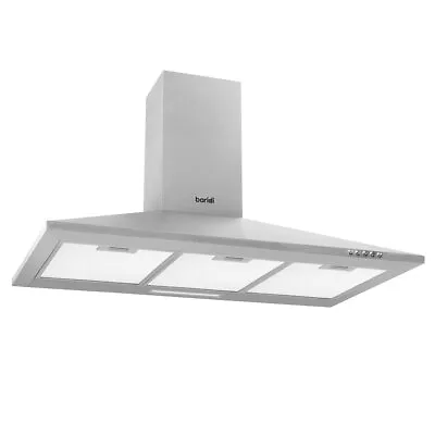 Baridi 90cm Chimney Style Cooker Hood With Carbon Filters Stainless Steel DH127 • £149.58