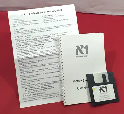 Aleph One PCPro 3 3.5 Floppy Disc And User Guide For Risc PC 486/586 PC Cards • $88.88