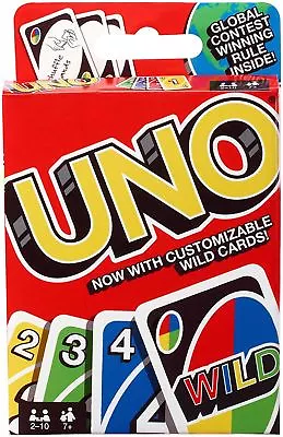 Mattel UNO Family Card Game Latest Version With Customizable Wild Cards • £5.29