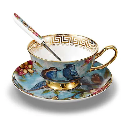 £20.99 • Buy Panbado 200ml Espresso Cup/Saucer /Spoon 1 Set Tea Coffee Bone China Porcelain