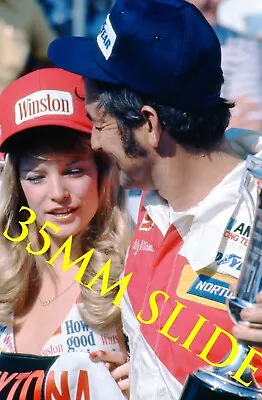 35mm Slide - Bobby Allison & Miss Winston Close Up Shot Nascar #ev9k • $9.99