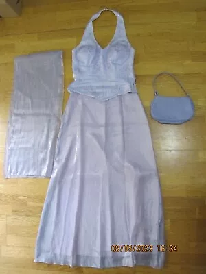 2 Piece Lilac Special Occasion Dress;Wedding;Prom;Evening Wear - Bag&scarf Incl • £9