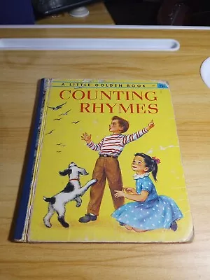 Counting Rhymes A Little Golden Book #257 1947 COVER TAPED- 1 TORN PAGE • $5