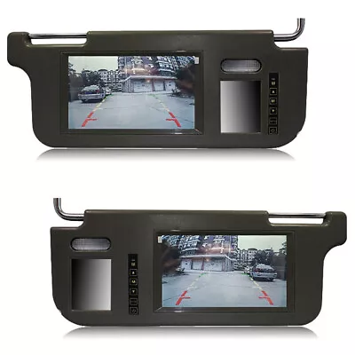 7  Car LCD Rear View Mirror Screen Monitor DVD/VCD/GPS/TV Sun Visor Left/Right • $90.23