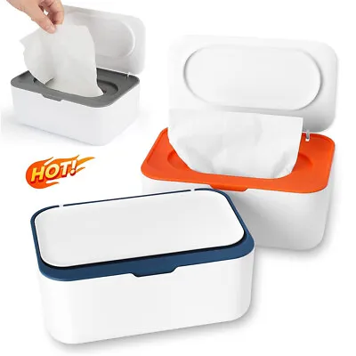 Baby Wet Wipes Box Wipes Dispenser Case With Lid Tissue Storage Case Container • £6.55