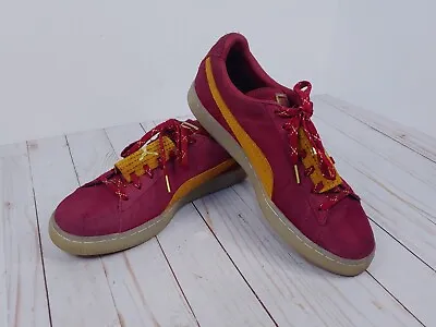 Puma Suede Epic Remix Burgundy Red Gold 365494 05 Men’s Size 10 Shoes Sneakers  • $34.95