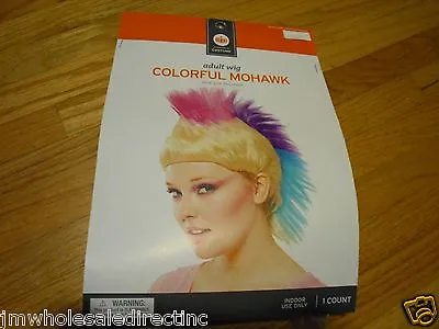 New ! Adult Wig Colorful Mohawk One Size Fits Most Indoor Use Only  • $8.88