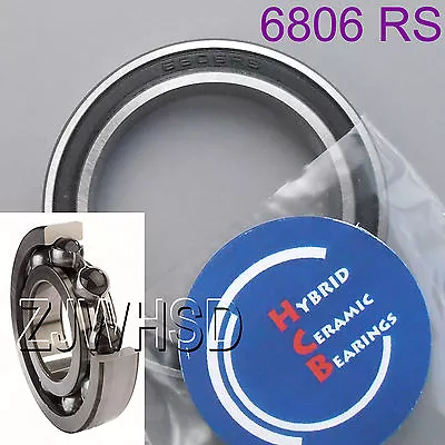 6806 2RS Si3N4 Ceramic Ball Bearing Rubber Sealed 61806 For BB30 30 X 42 X 7 Mm • $17.79