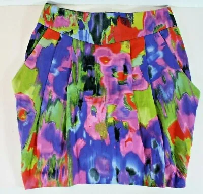 H&M Skirt 6 Watercolor The Garden Collection Pleated  • $8.99