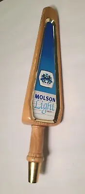 Vintage 3 Sided MOLSON LIGHT Canadian Beer Tap Handle 12 1/2” Tall • $10
