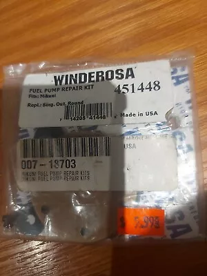 New Winderosa Mikuni Single Out Round Fuel Pump Rebuild Kit 451448 • $5.10