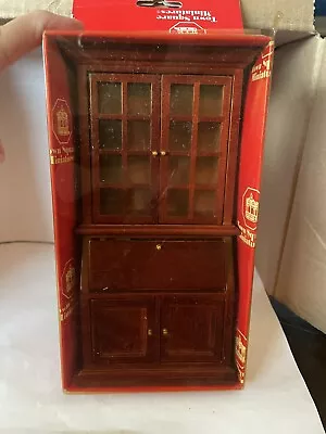 Town Square Miniatures Mahogany Bookshelf Desk • $25