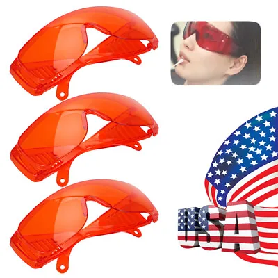 $11.99 • Buy 3× Dental Teeth Whitening LED Curing Light Protective Eye Goggles Glasses Red
