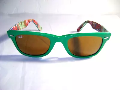 Ray Ban Hand Made Italy Wayfarer Rb2140 Special Series #11 Sunglasses ~green • $79.99