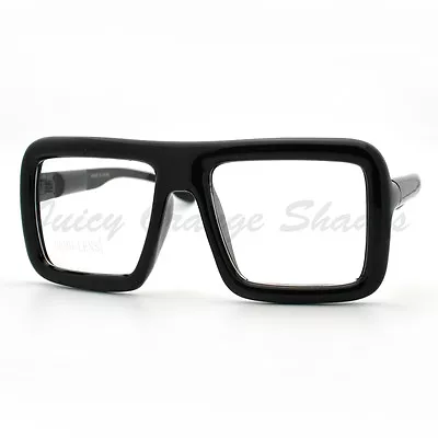 Thick Square Glasses Clear Lens Eyeglasses Frame Super Oversized Fashion • $13.95