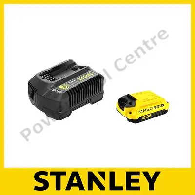 Stanley FatMax SFMCB11 V20 18 Volt Lithium-Ion Charger & SFMCB201 1.5Ah Battery • £39.99