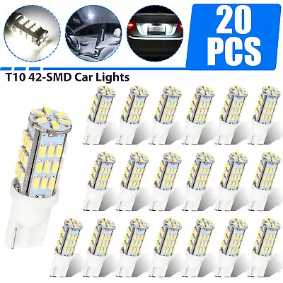 20x Super White T10 921 194 42SMD LED RV Camper Trailer Interior Light Bulbs 12V • $12.48