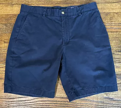 Vineyard Vines Shorts Mens Navy Blue Chino Preppy Casual Club Short Size 34 • $10.97