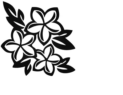 New Plumeria Flowers Vinyl Decal  Car Window Water Bottles  Pick Size Color  • $2