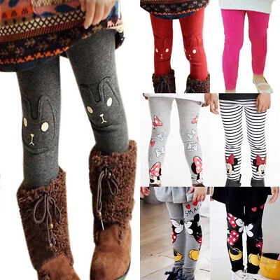 £7.07 • Buy Winter Kids Cartoon Leggings Thick Thermal Warm Childrens Age 2 3 4 5 6 7 Yrs .