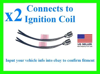 X2 Fits Chevy GMC Cadillac Ignition Coil Connector Harness Wiring Plug Wires 2pc • $24.99