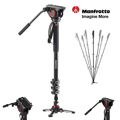 Manfrotto MVMXPRO500 XPRO Aluminum Video Monopod With 500 Series Fluid Head Set • $319