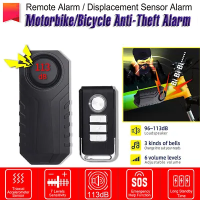 E Bike Alarm Bicycle Motorcycle Anti Theft Vibration Remote Car Security System • $14.90